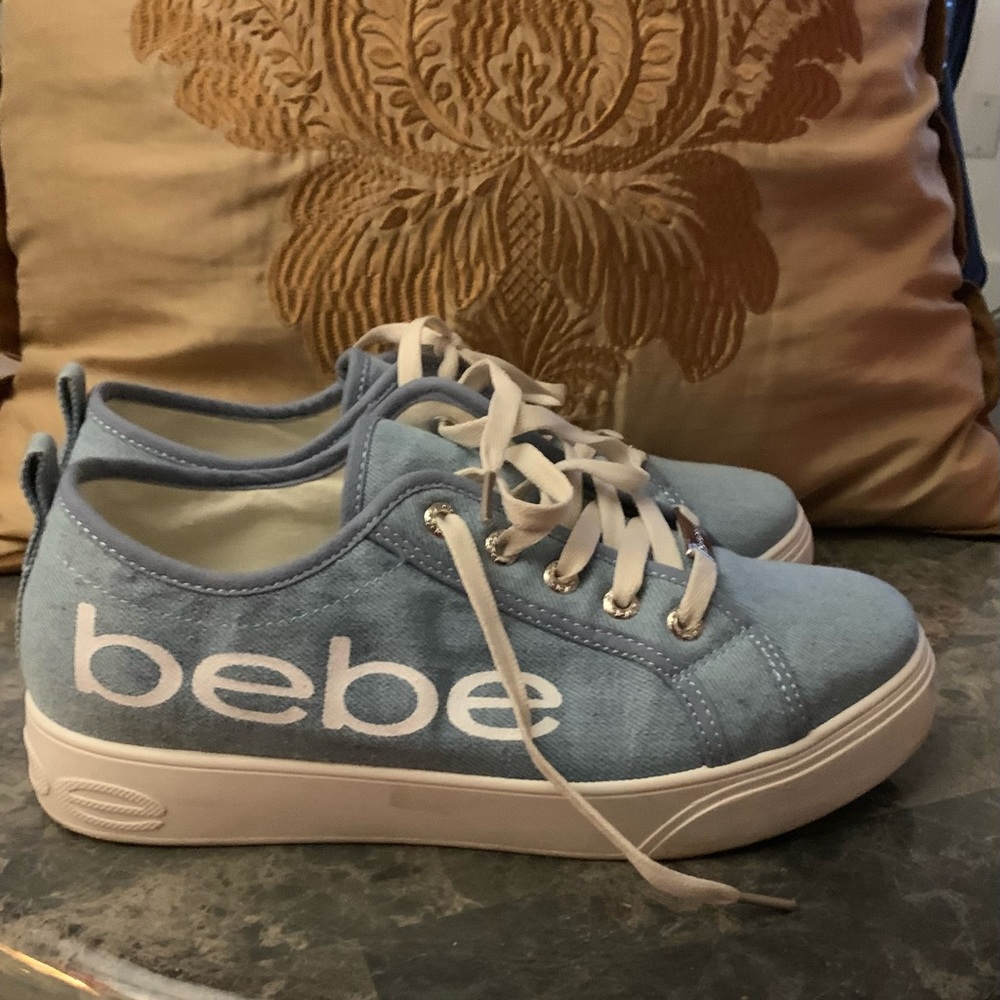 Bebe Denim Platform Sneakers